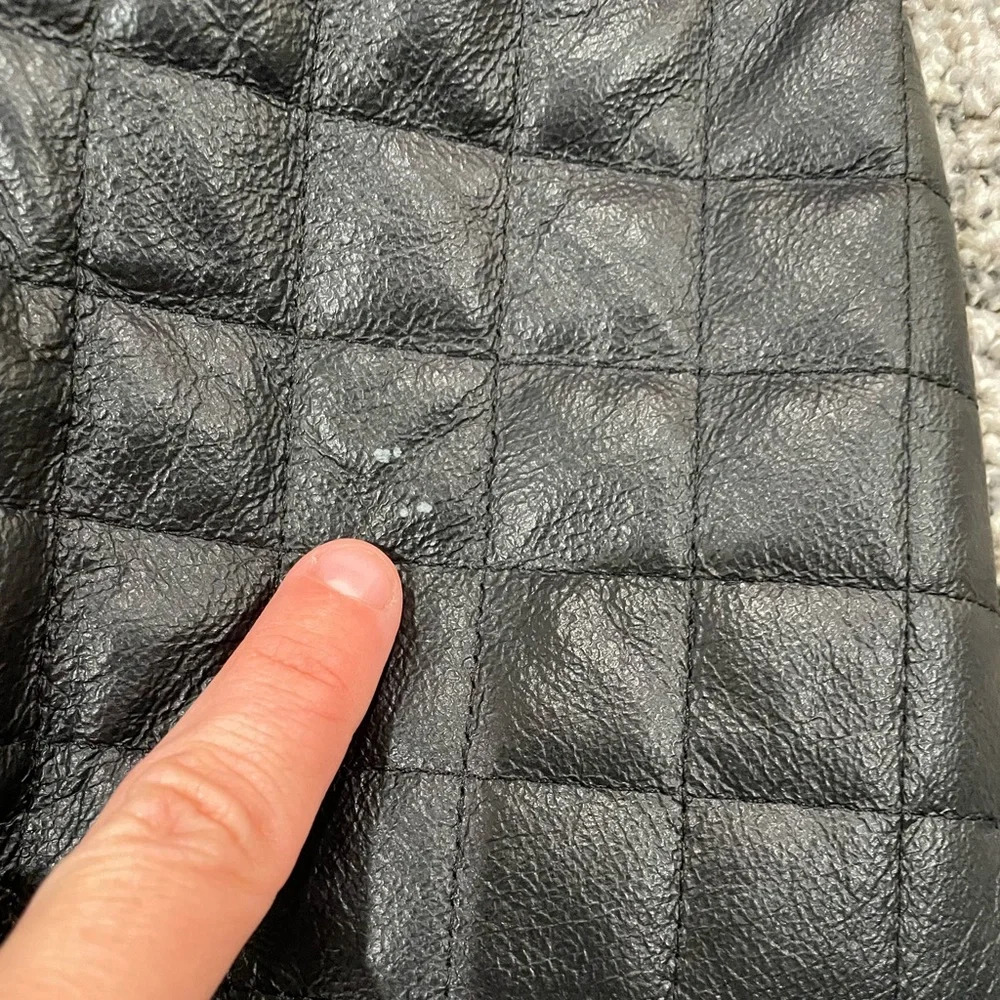 NWOT Pamela McCoy black quilted leather jacket. Size 2x. - Picture 11 of 16